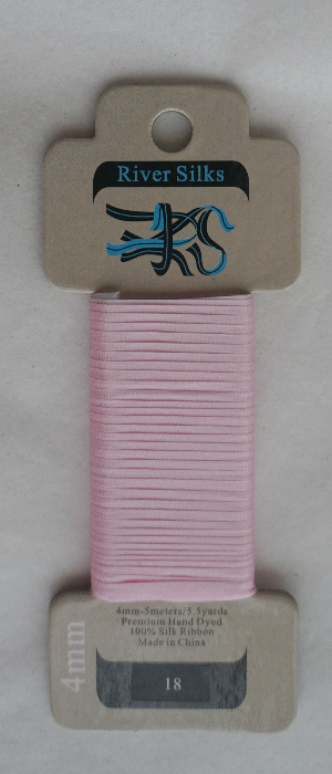 River Silks Ribbon Pink Color18 4mm
